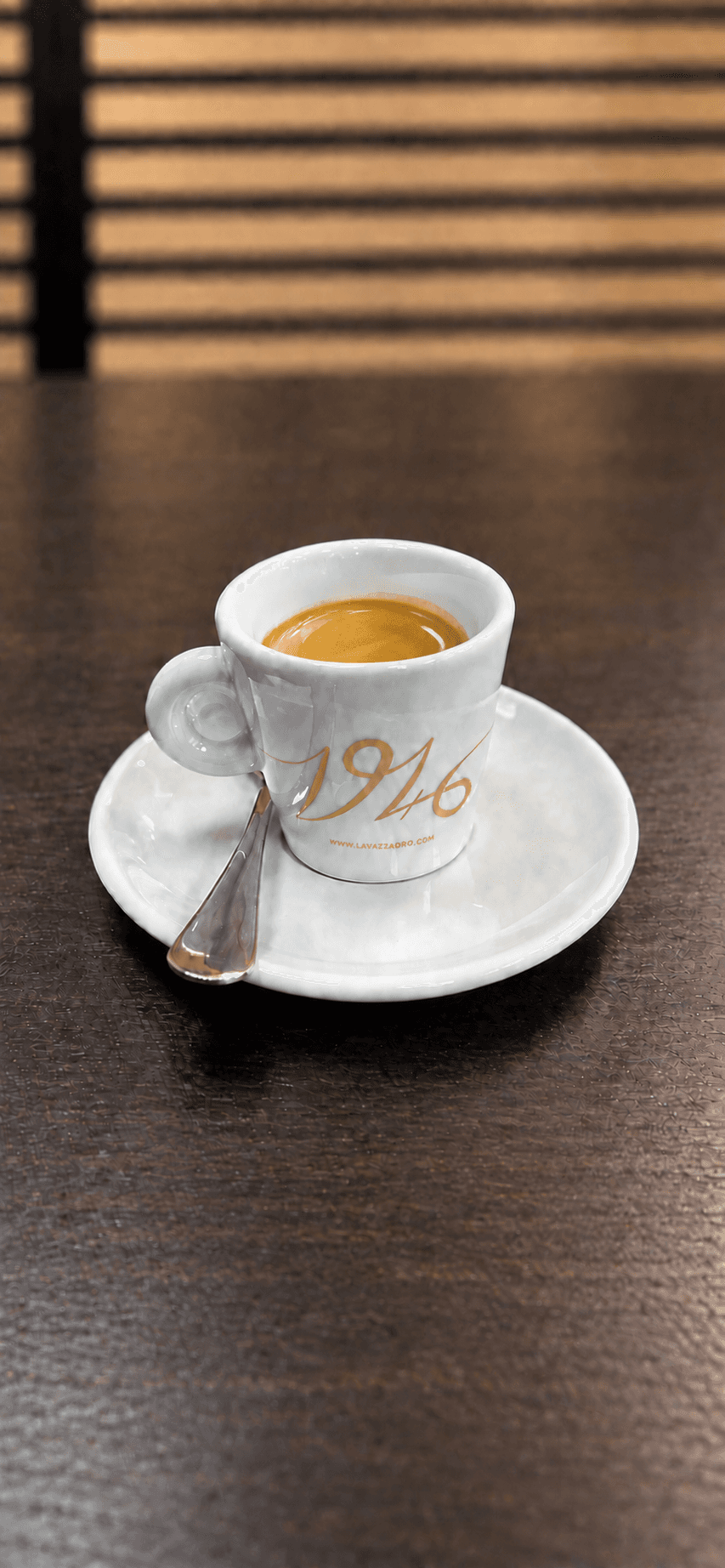 Espresso in a white cup