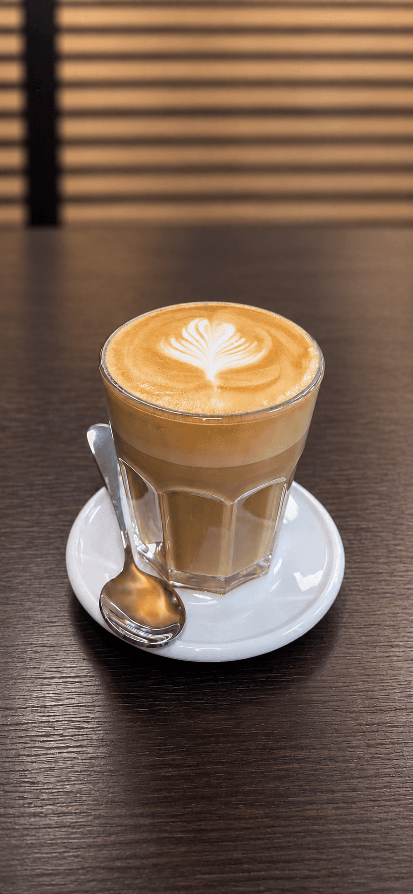 Flat white with latte art